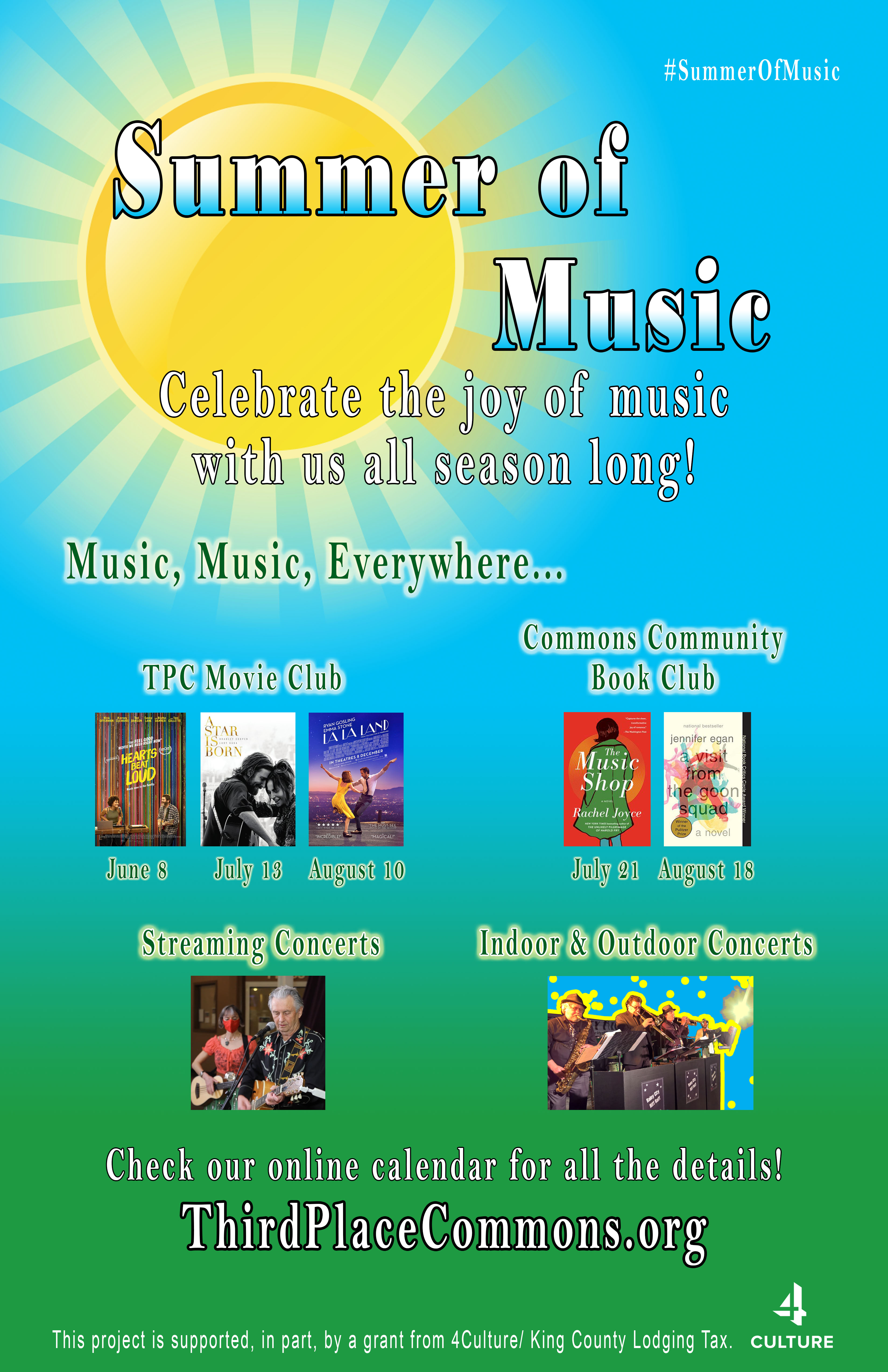 The Summer of Music Heats Up Starting July 25th Third Place Commons